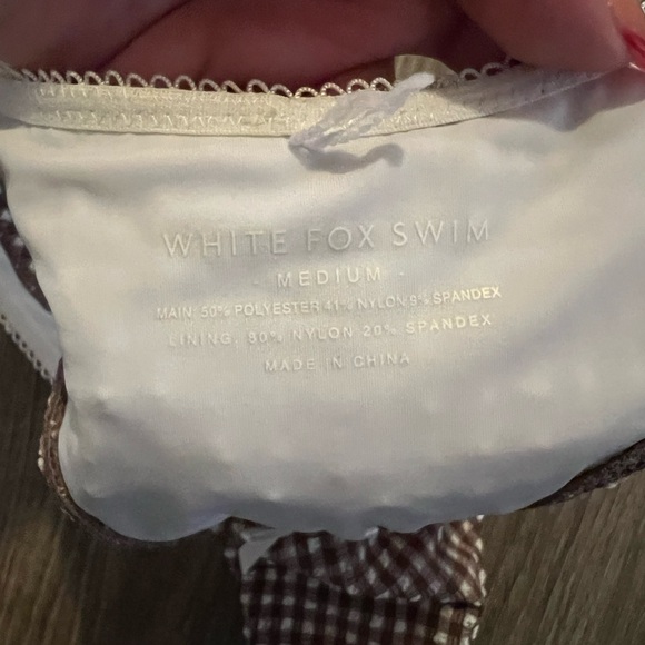 White Fox Beachside Bikini Set Choc Gingham - Picture 5 of 11
